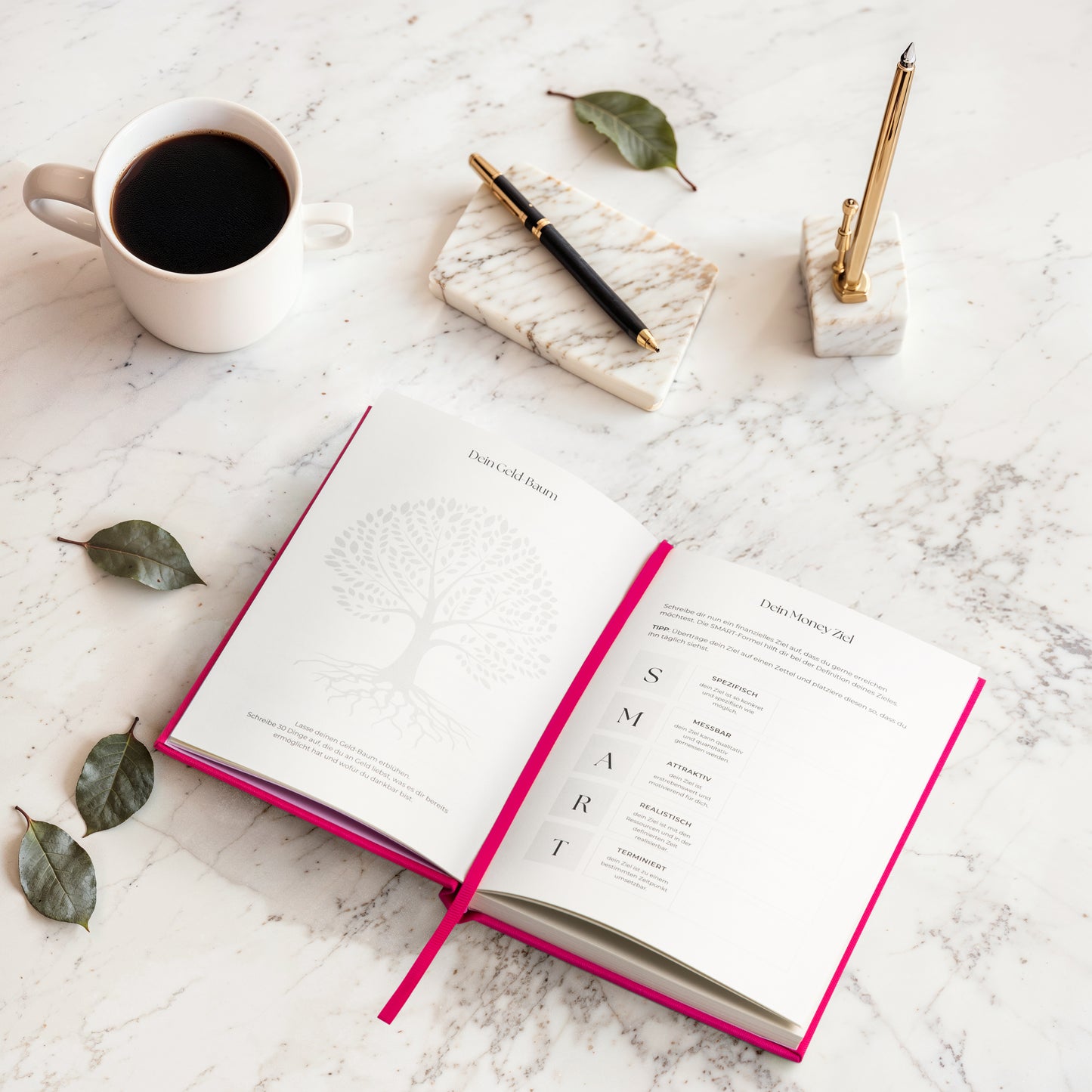 MONEY MIND | 5 Minuten Dankbarkeit & Money Mindset Tagebuch - pink