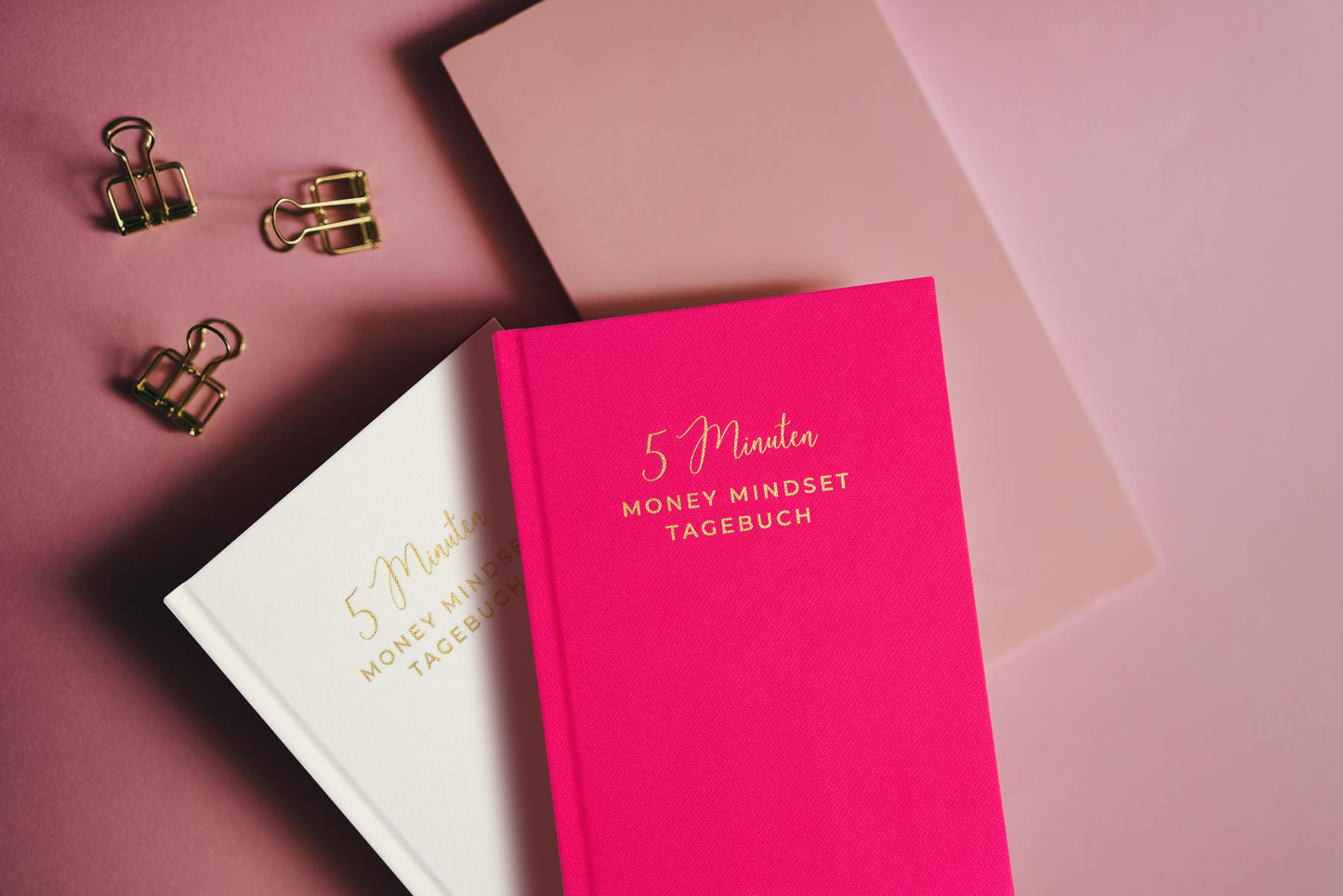 MONEY MIND | 5 Minuten Dankbarkeit & Money Mindset Tagebuch Set - pink & sand